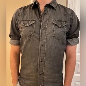 Mens long sleeve western style shirt